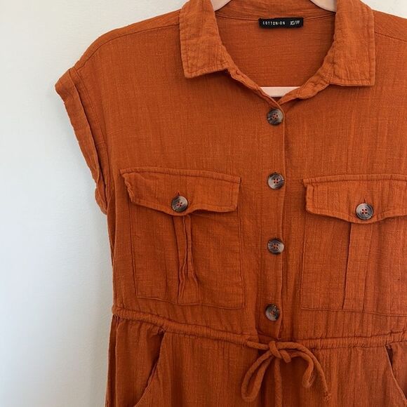 Cotton On Women’s XS rust colored cinch waist Spring Jumpsuit Pants suit - Picture 5 of 16